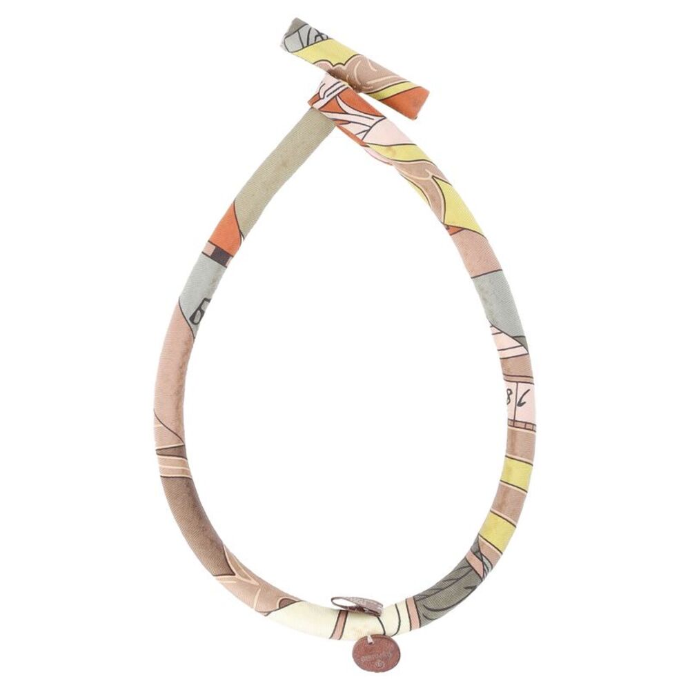Hermès Bride Necklace PM in Multicolor Silk